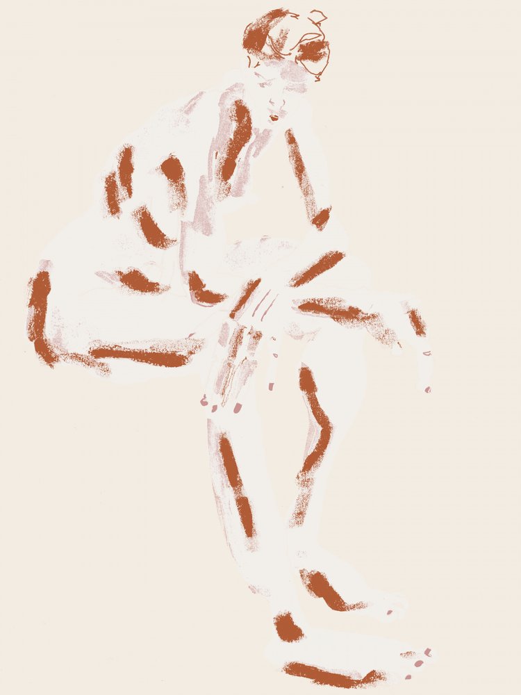 Quiet Contemplative Nude by Francesco Gulina