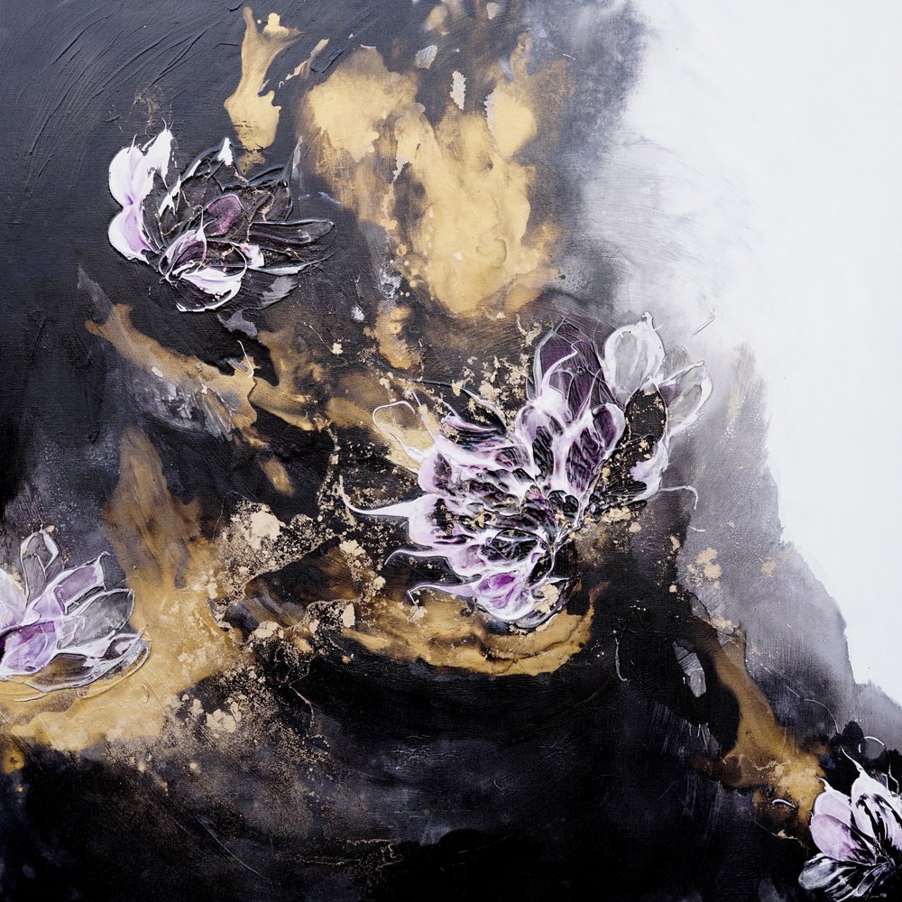 Elegant Floral Abstract by Françoise Wattré