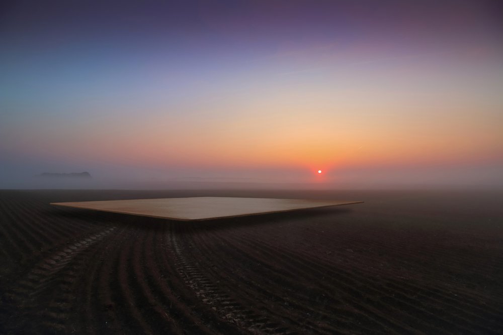 Misty Horizon Sunrise by Franziskus Pfleghart