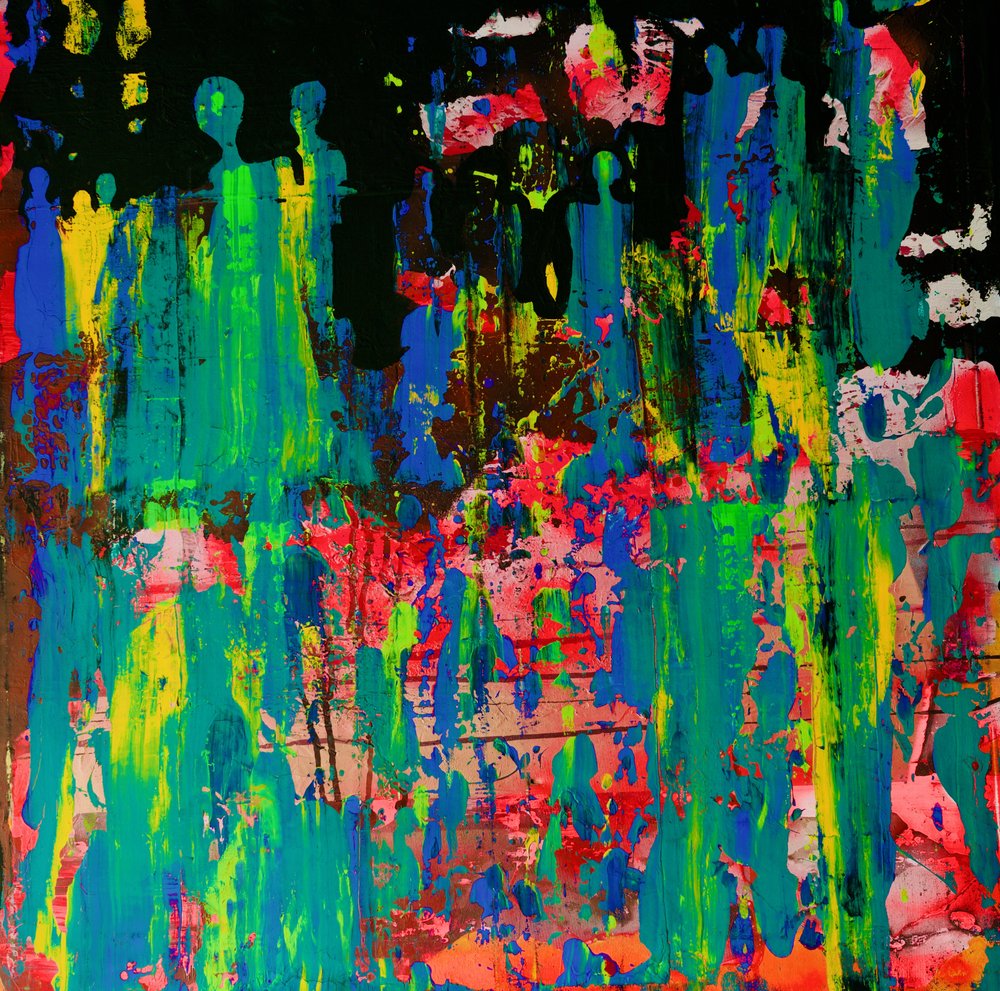 Vibrant Abstract Crowd by Fredrik Olsen