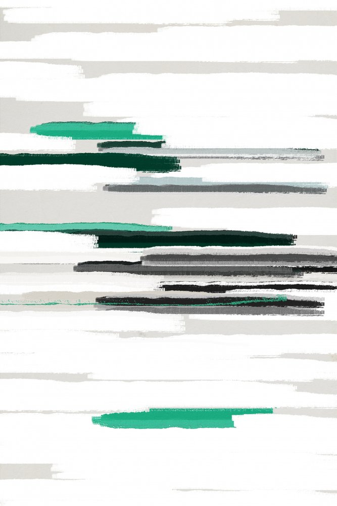 Emerald Brushstroke Rhythm by Fun Qui