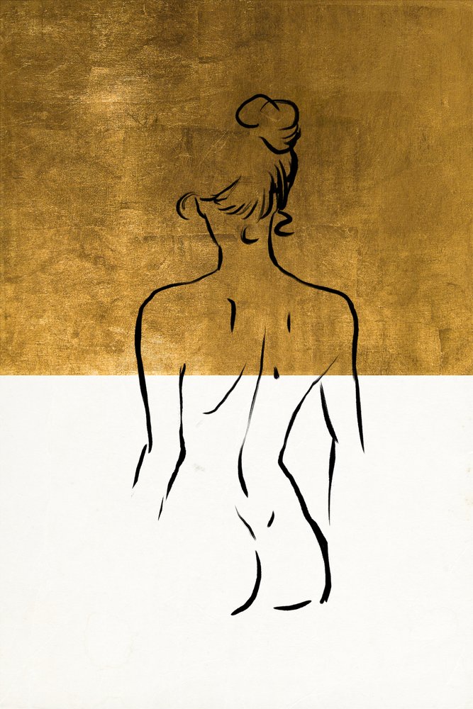 Golden Nude Sketch by Fun Qui