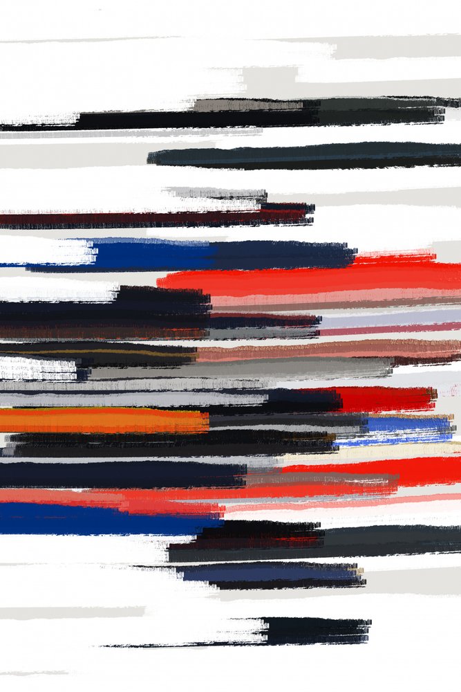 Vibrant Brushstrokes Abstract by Fun Qui