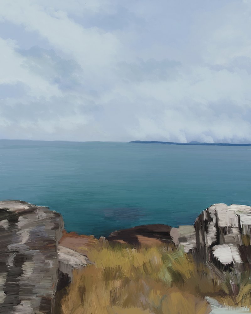 Clifftop Ocean View by GIovanna Gil Alves