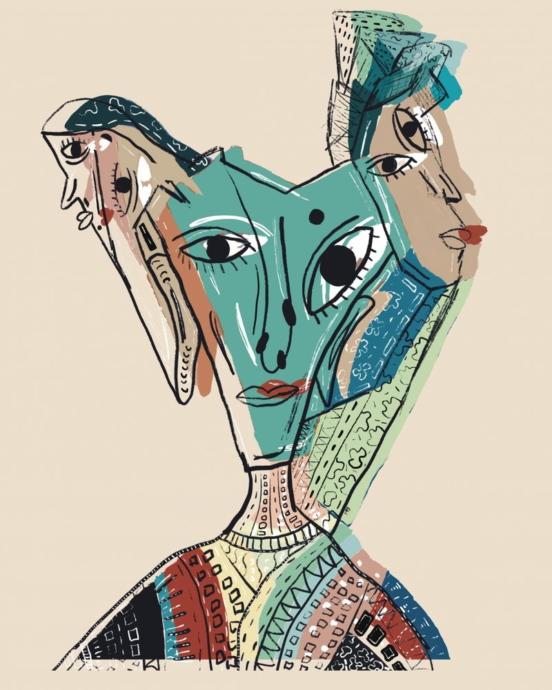Multiple Faces Portrait by GIovanna Gil Alves