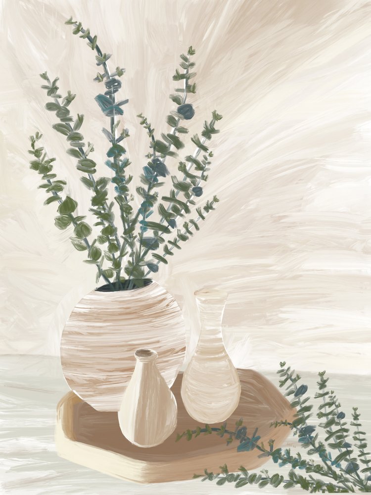Serene Eucalyptus Arrangement by GIovanna Gil Alves