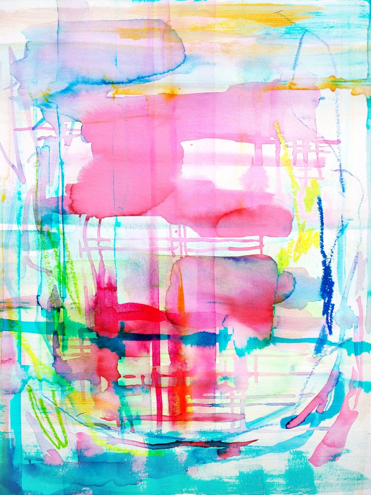 Vibrant Watercolor Abstract by Gemma Bardot