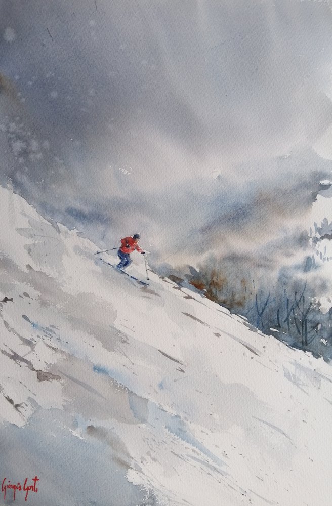 Downhill Skiing Adventure by Giorgio Gosti
