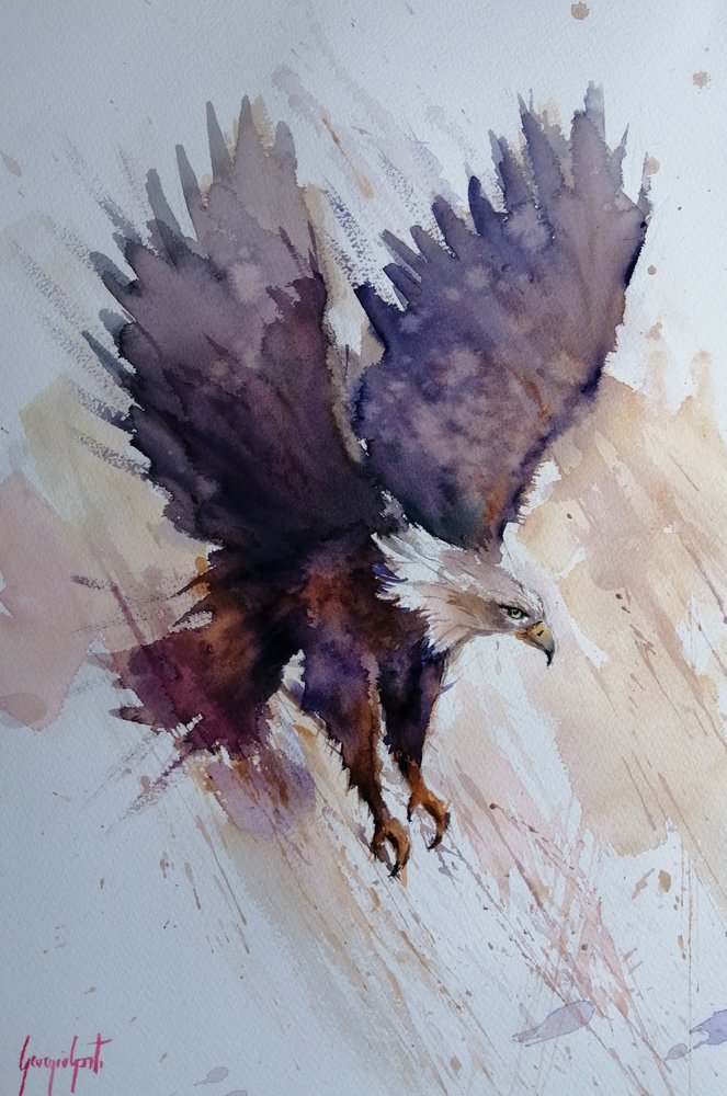 Dynamic Eagle Flight by Giorgio Gosti