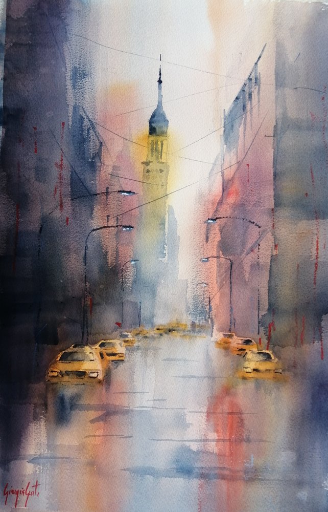 Misty City Spire by Giorgio Gosti