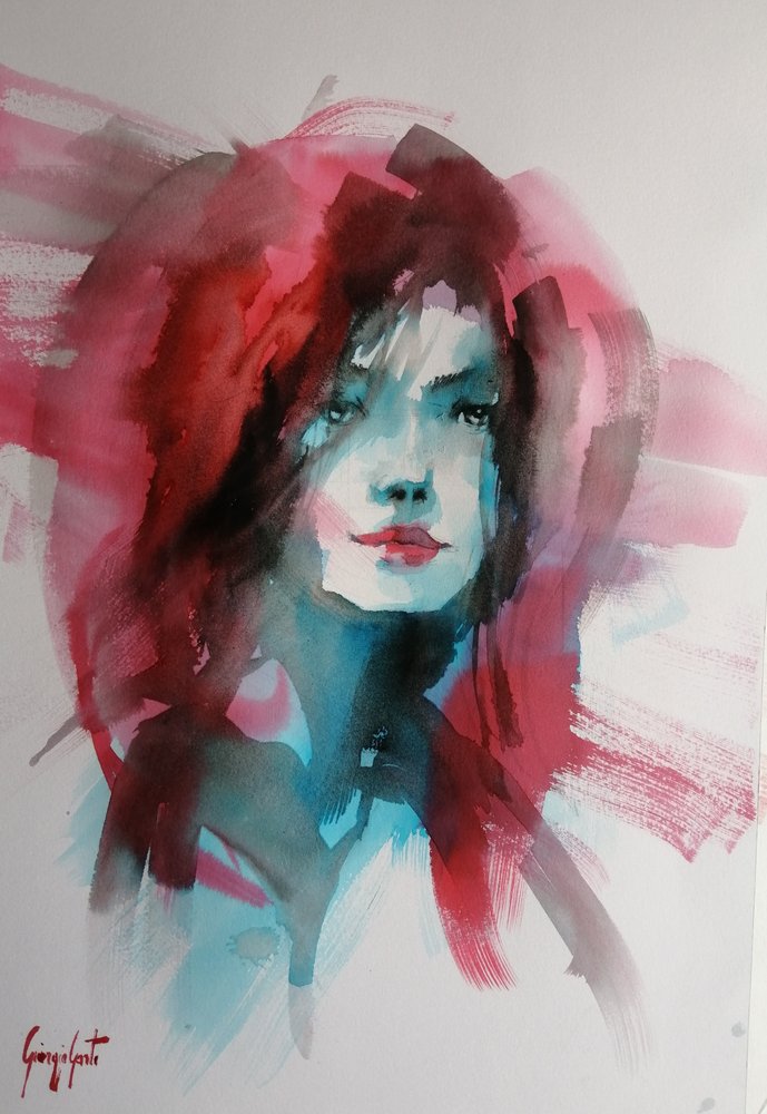 Vibrant Expressive Portrait by Giorgio Gosti