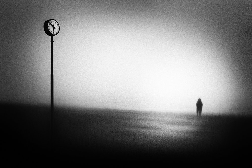 Lone Figure Timeless Clock by Gustav Davidsson