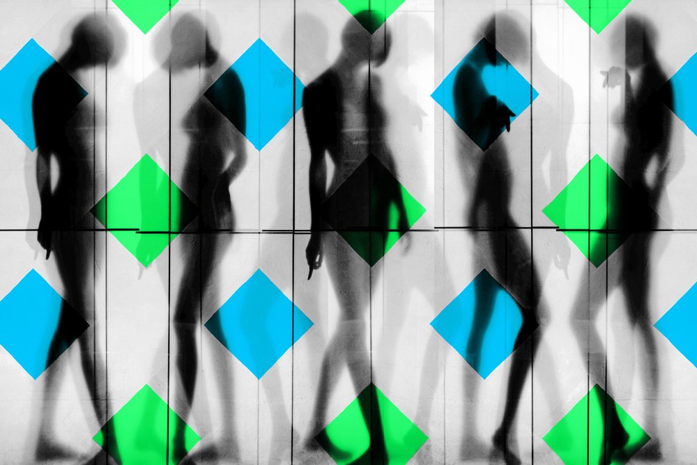 Motion Silhouettes with Diamonds by Igor Shrayer