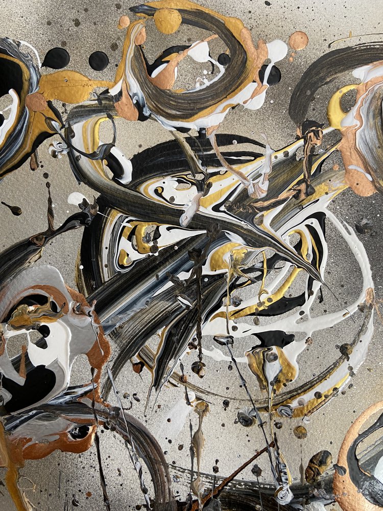 Metallic Gold Swirls by Irene Chua