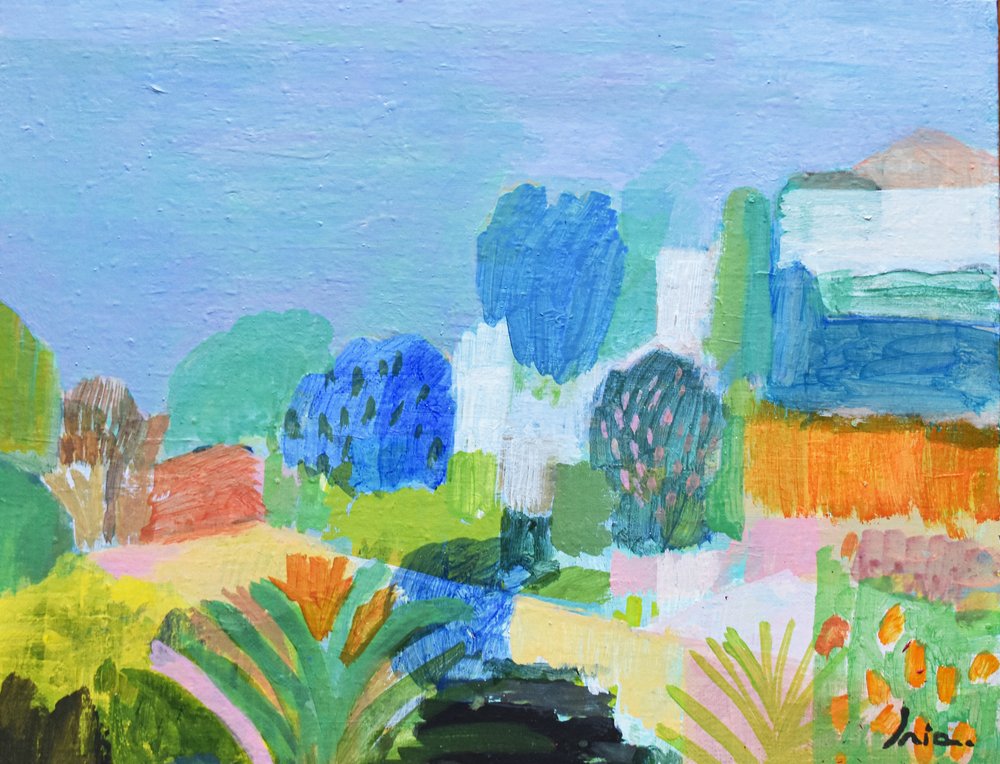 Colorful Abstract Landscape by Iria Fernandez