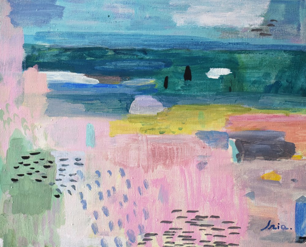 Vibrant Coastal Abstract by Iria Fernandez