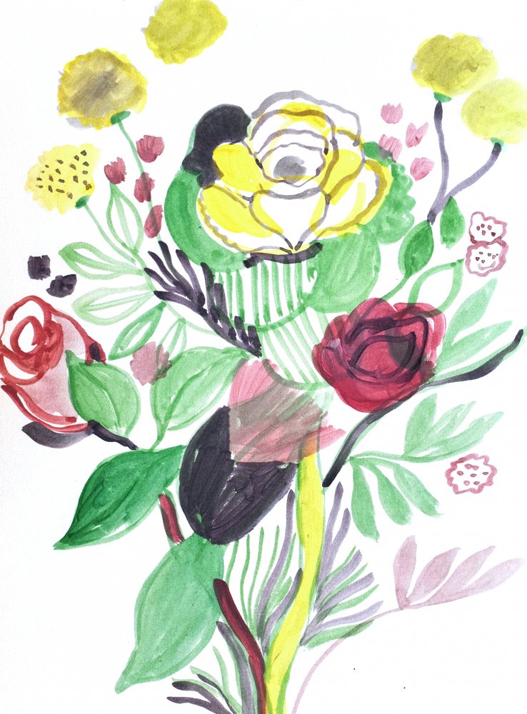 Vibrant Floral Bouquet by Iria Fernandez