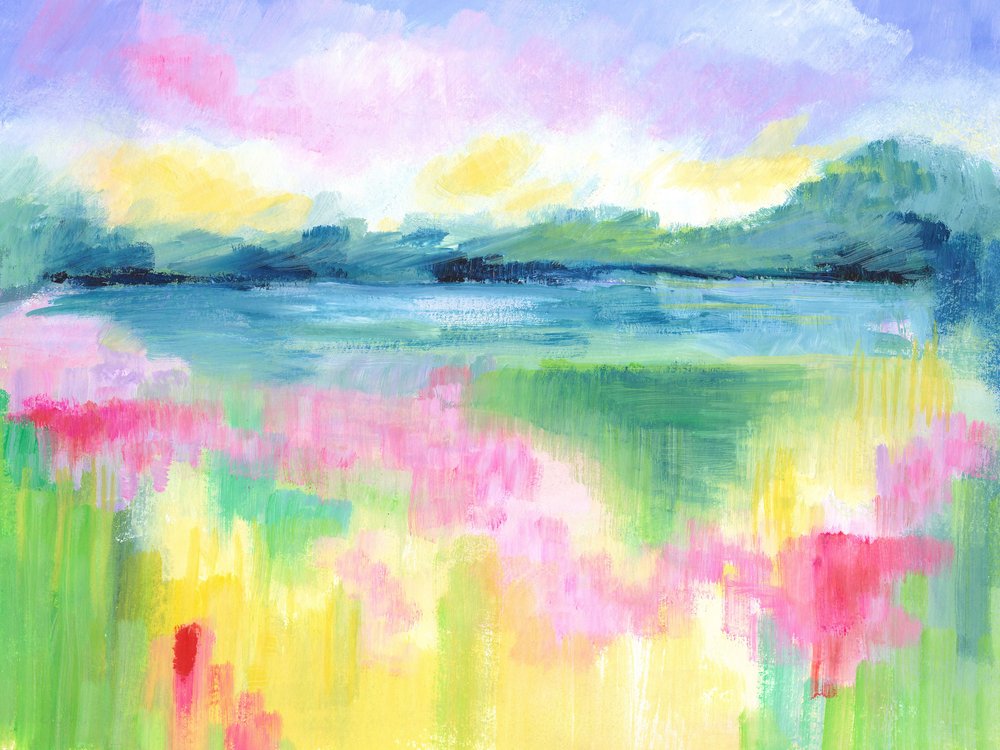 Abstract Lake Landscape by Isabelle Brent