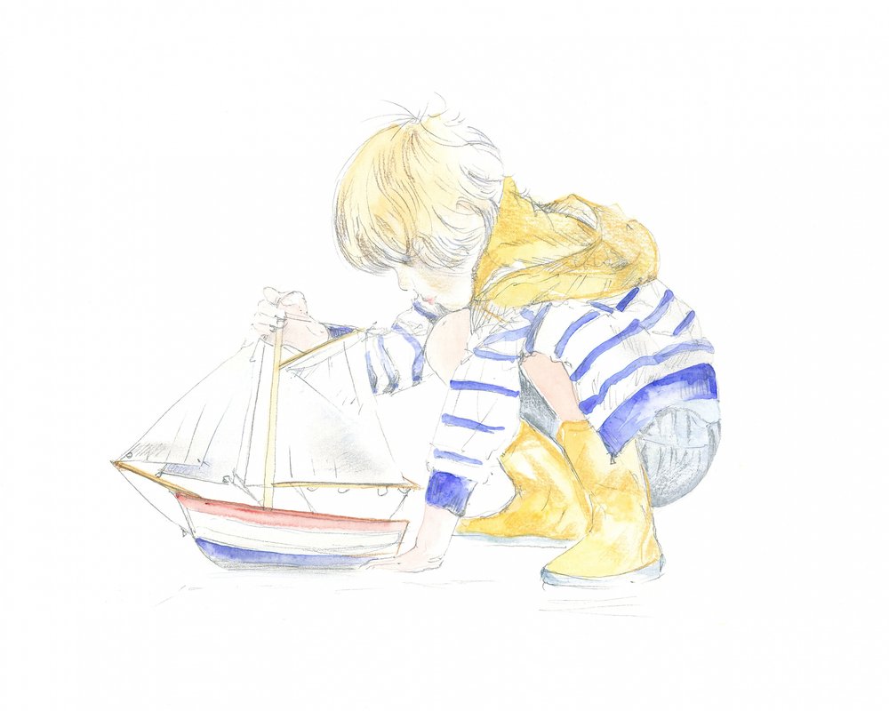 Boy and Boat by Isabelle Brent