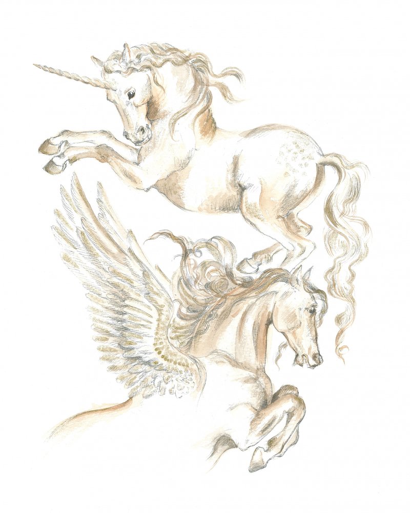 Unicorn and Pegasus by Isabelle Brent