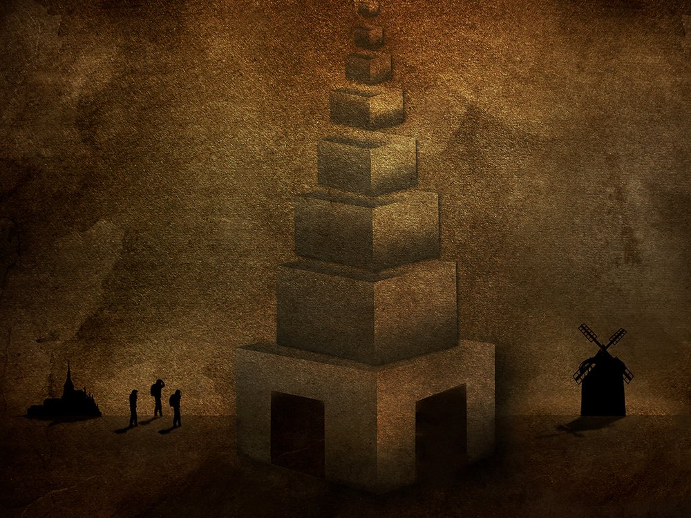 Mysterious Desert Tower by Jan Donckers