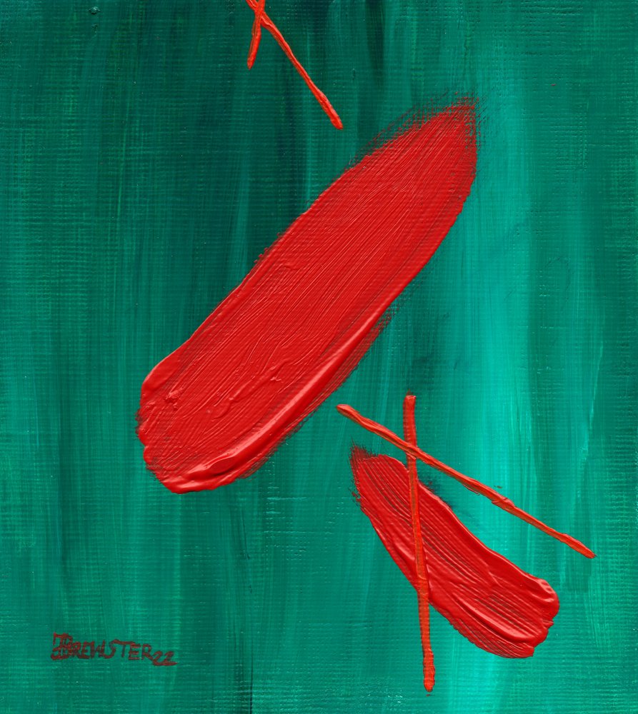 Bold Red Strokes by Janine Brewster