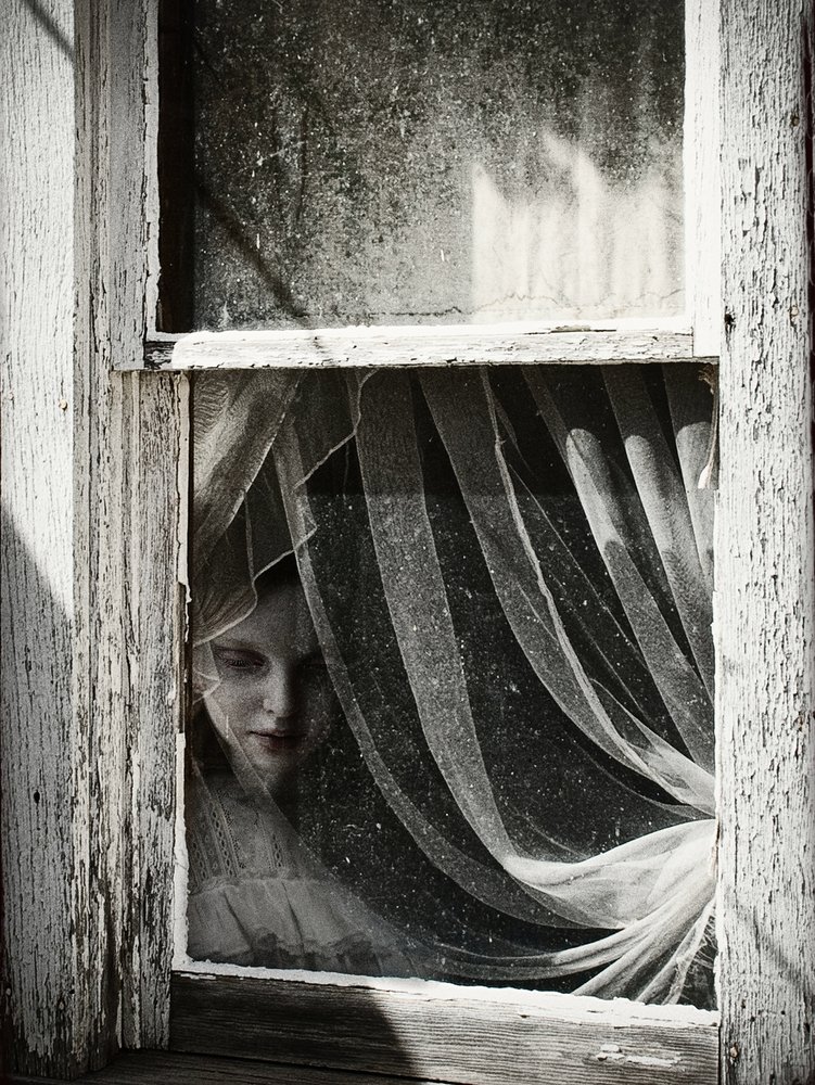 Veiled Girl Window by Jeffrey Hummel