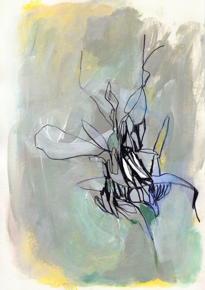 Abstract Botanical Bloom by Jenja Braun