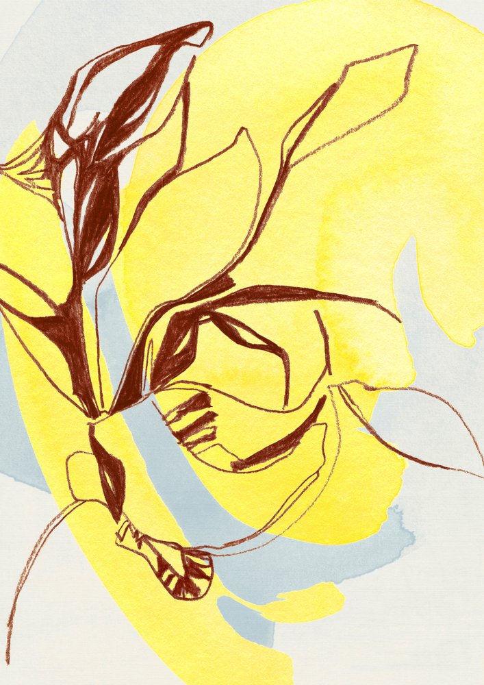 Sunny Botanical Abstraction by Jenja Braun