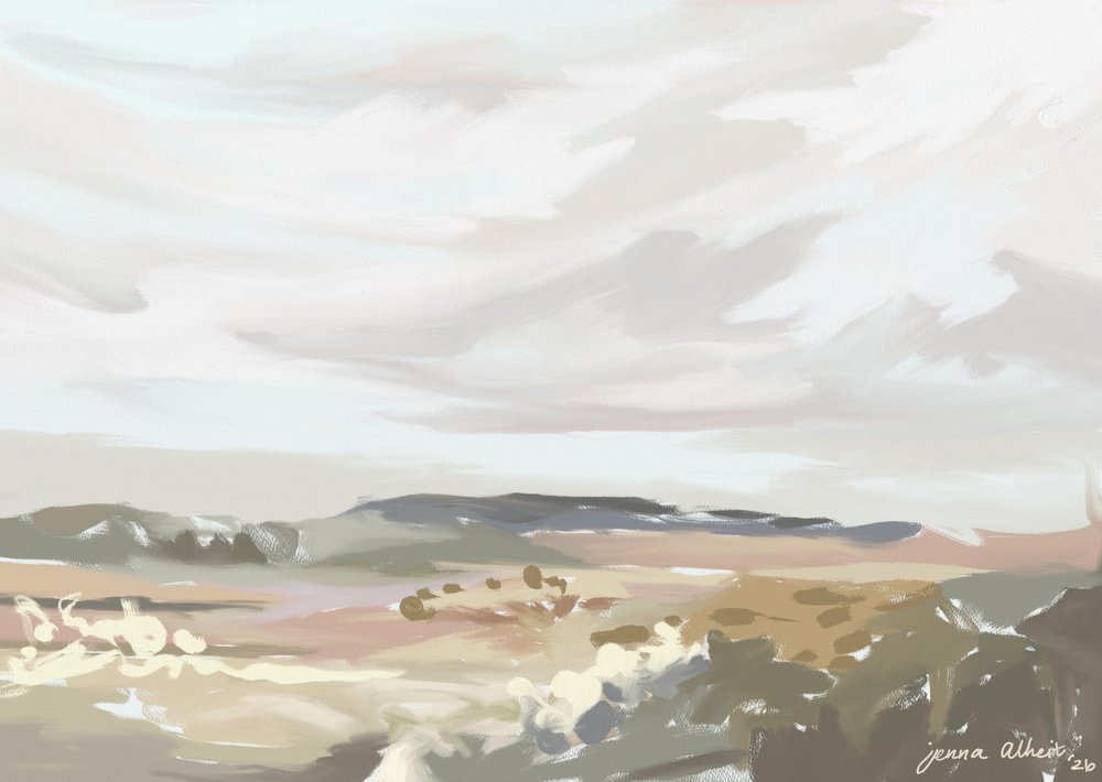 Peaceful Desert Landscape by Jenna Alheit