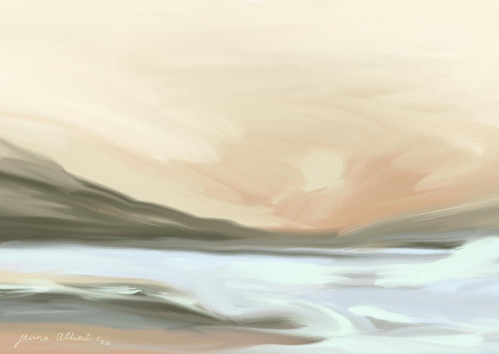Serene Abstract Horizon by Jenna Alheit