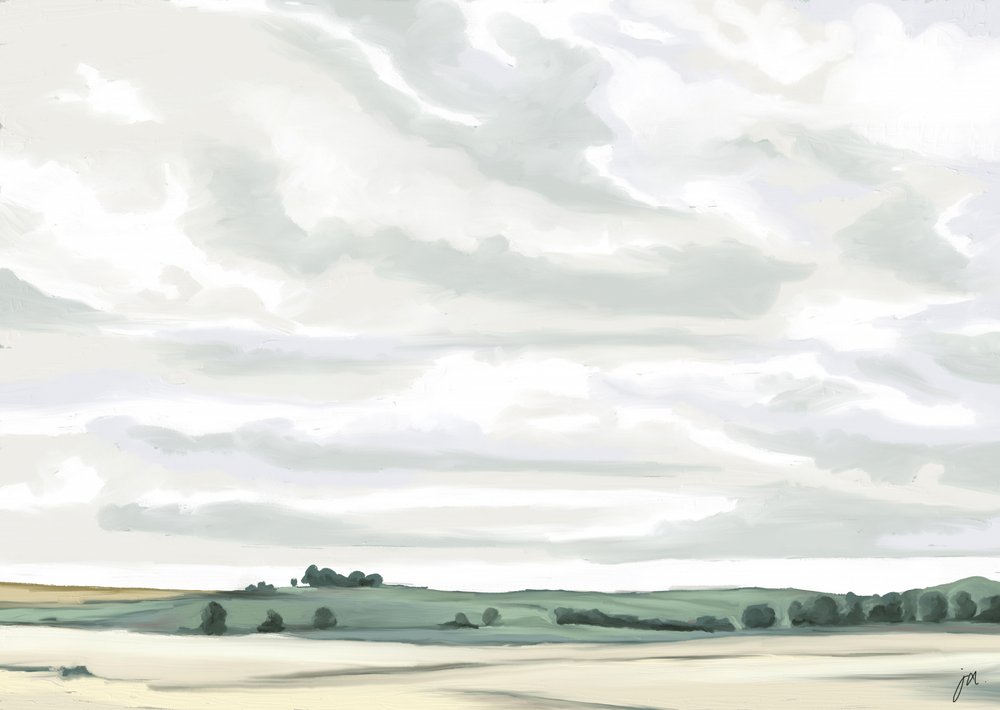 Serene Countryside Landscape by Jenna Alheit