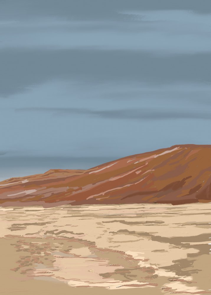 Serene Desert Landscape by Jenna Alheit