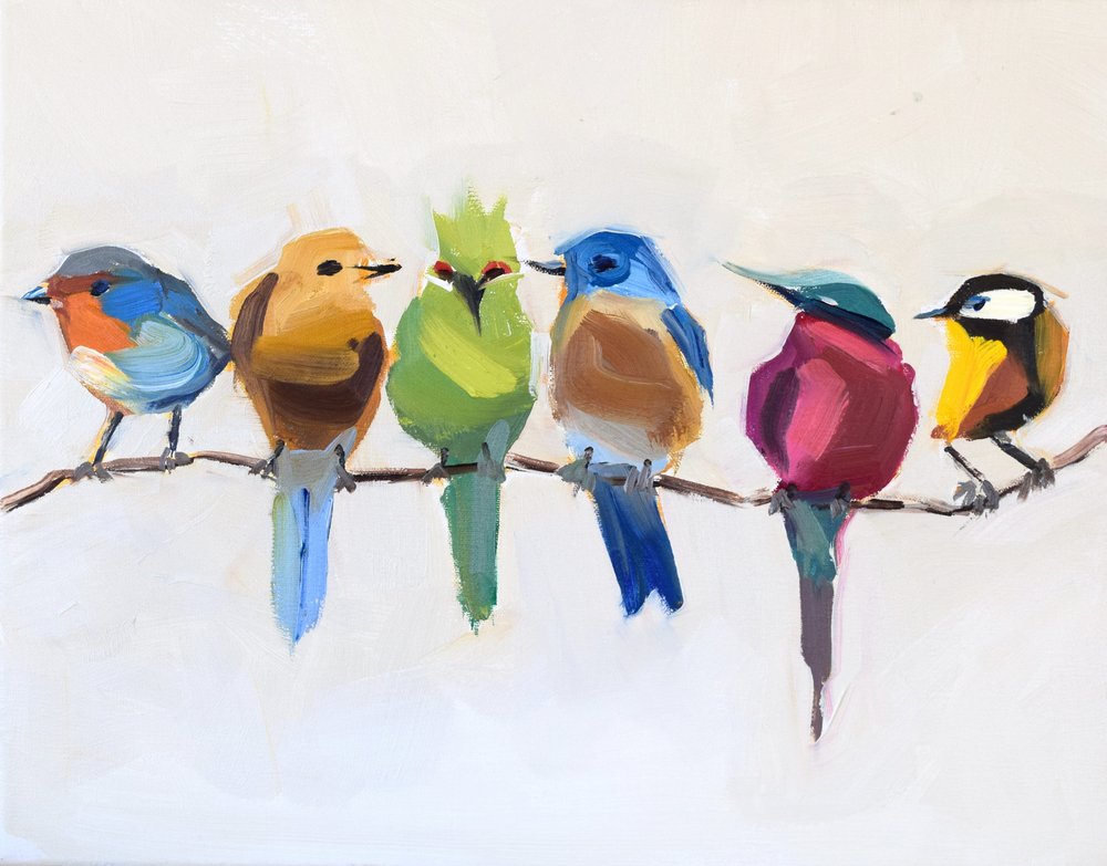 Birds On a Branch by Jenny Westenhofer
