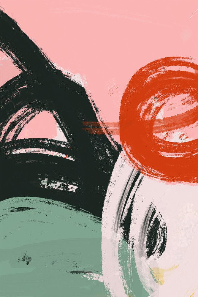 Abstract Circles and Strokes by Jilli Darling