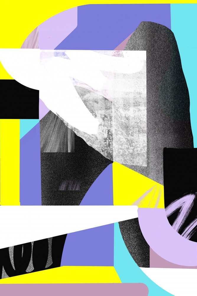 Vibrant Geometric Collage by Jilli Darling