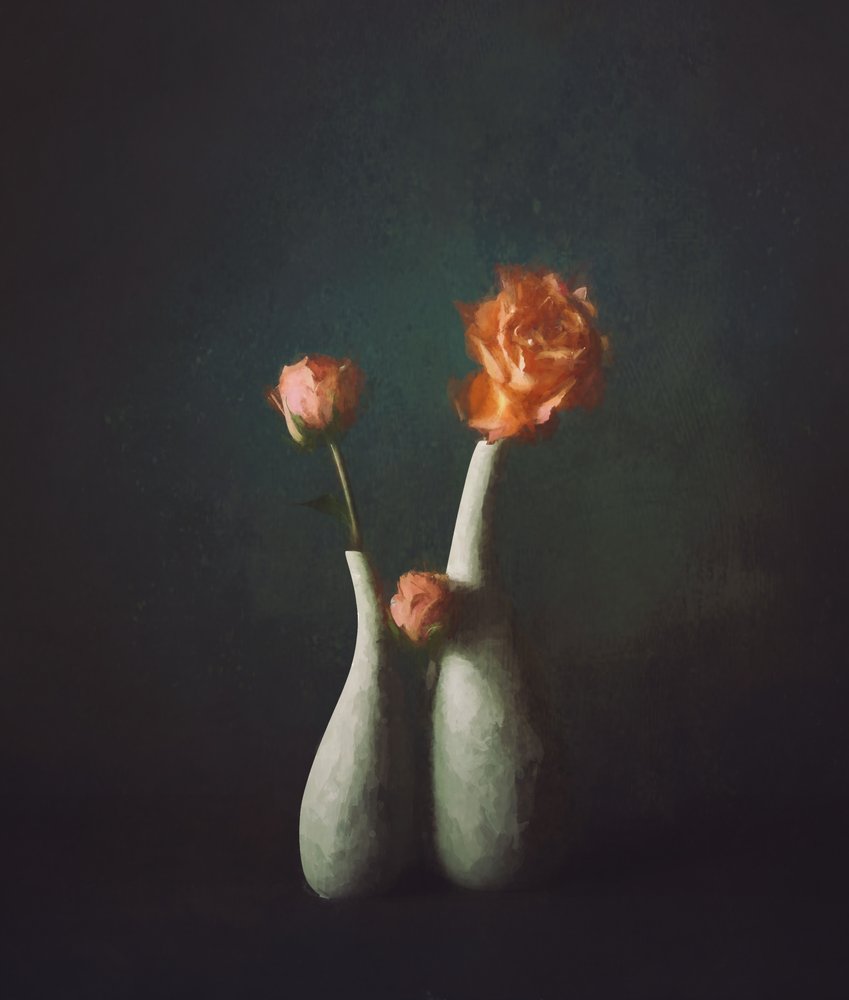 Moody Rose Vases by John-Mei Zhong
