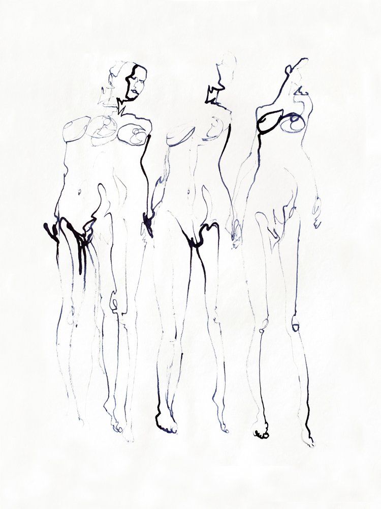 Three Elegant Figures by Joshua Hoskins