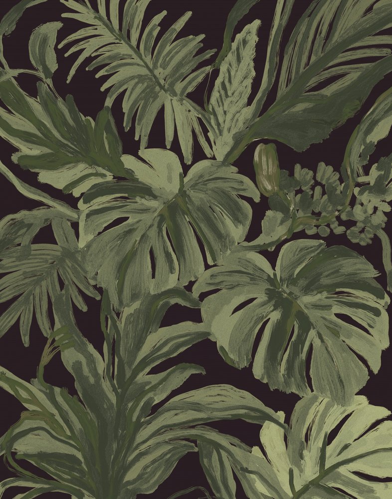 Dark Tropical Foliage by Josie George