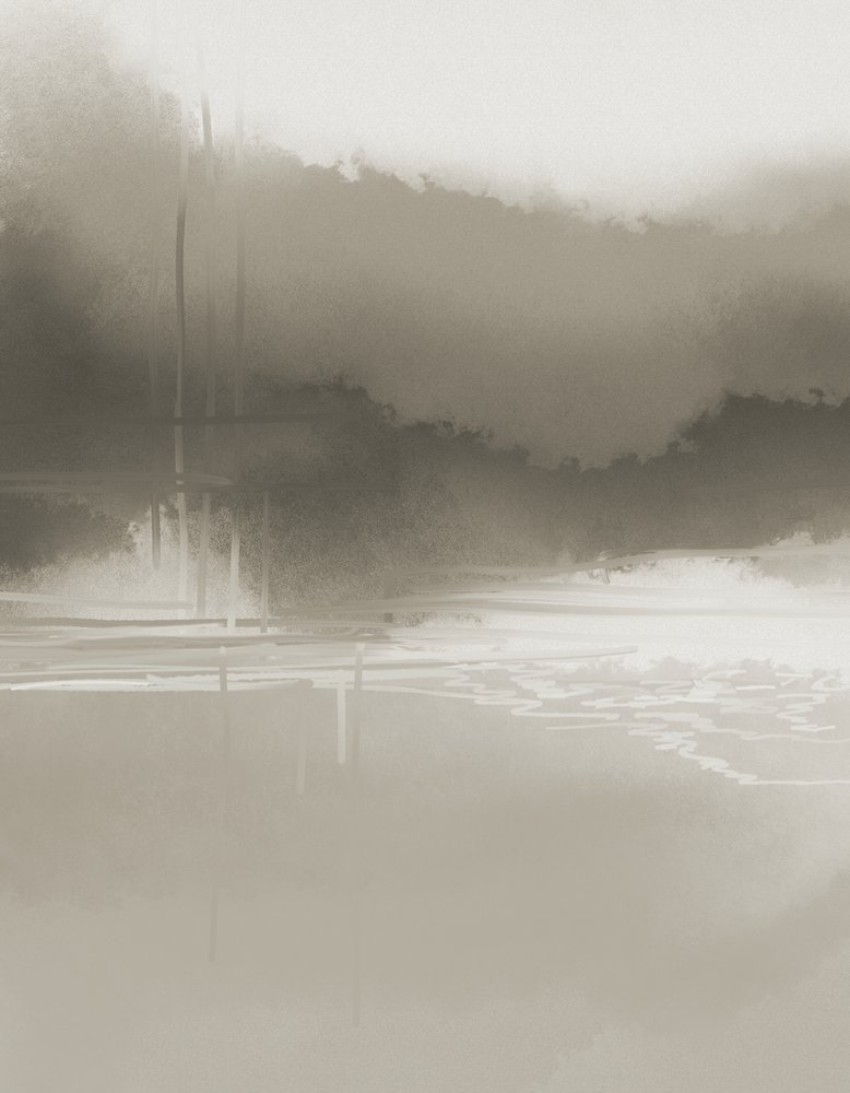 Misty Water Reflections by Josie George
