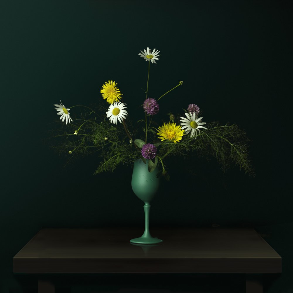 Wildflower Vase Still Life by Juan Antonio Palacios