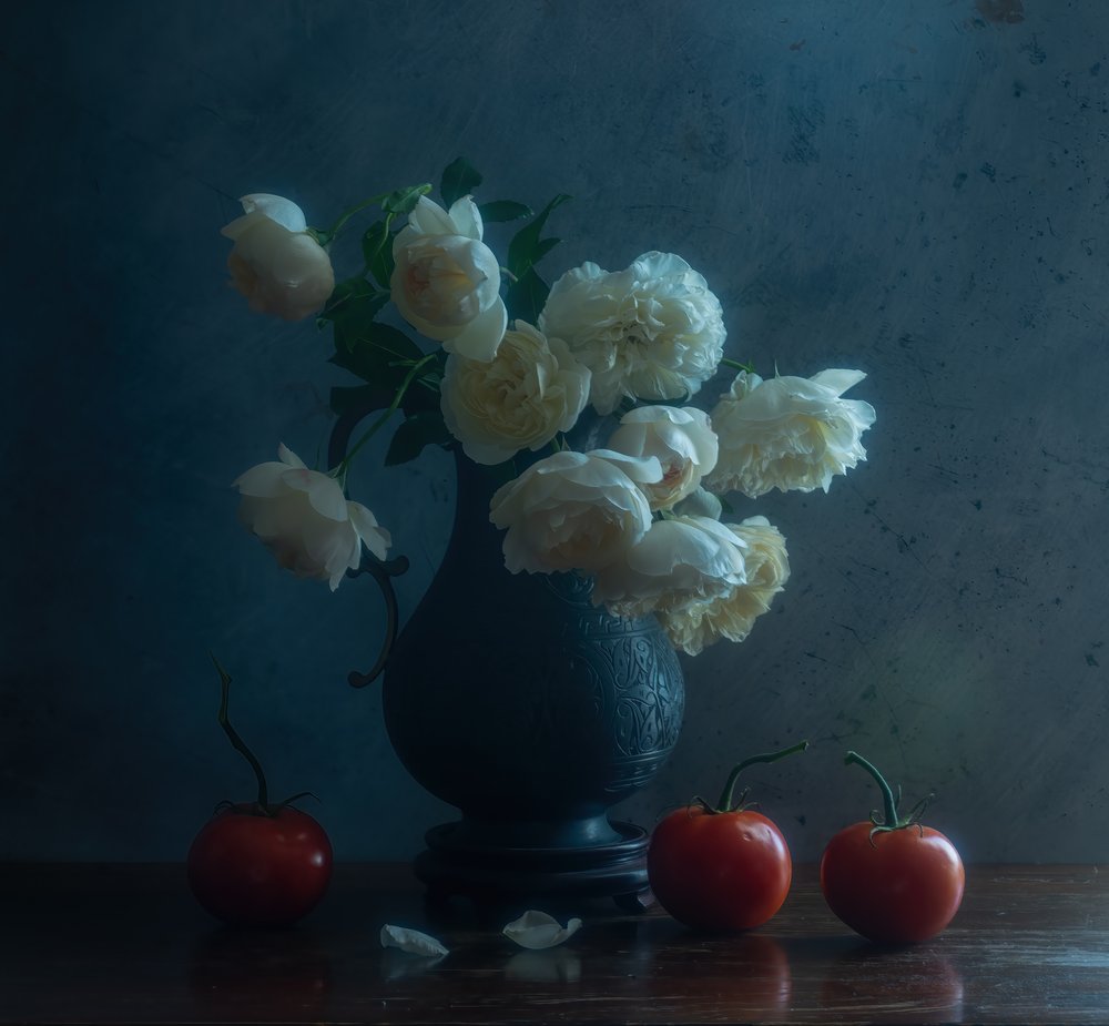 Elegant Roses and Tomatoes by Judy Tseng