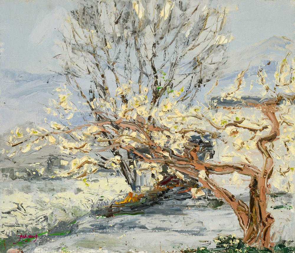 Blossoming Spring Trees by Jukyong Park