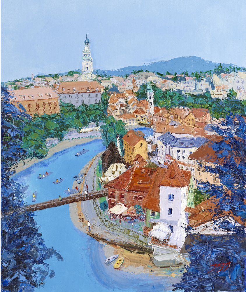 Colorful River Town by Jukyong Park