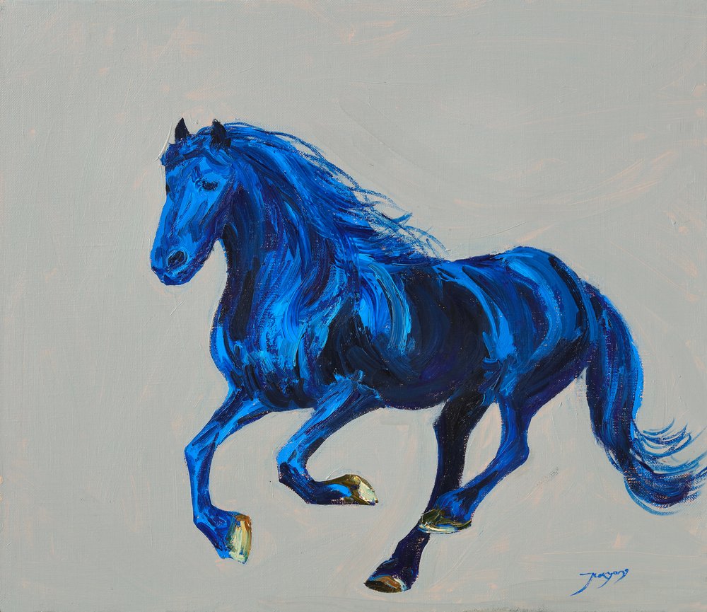 Dynamic Blue Gallop by Jukyong Park