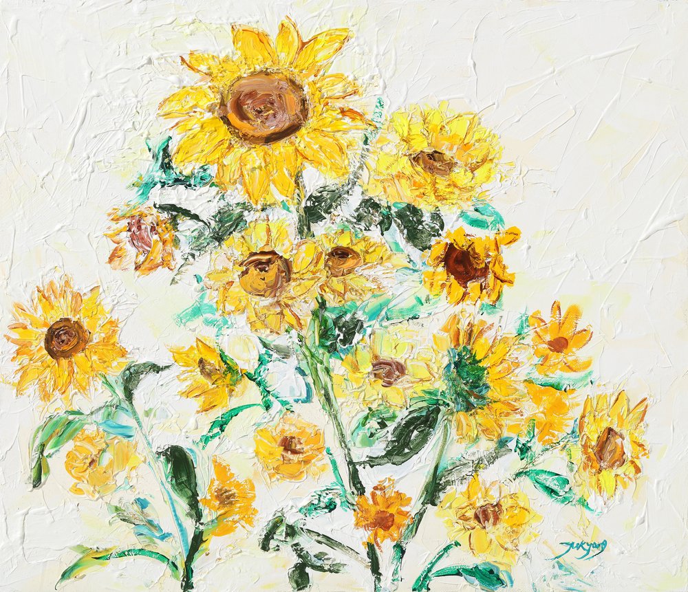 Golden Sunflowers by Jukyong Park