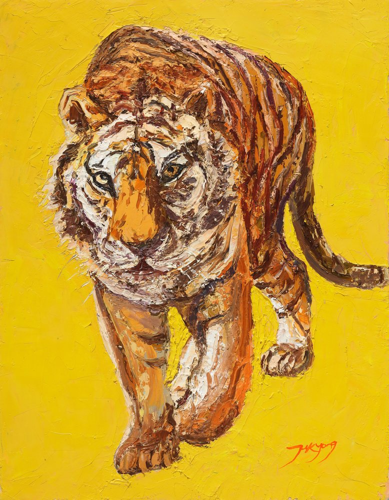 Intense Tiger Gaze by Jukyong Park