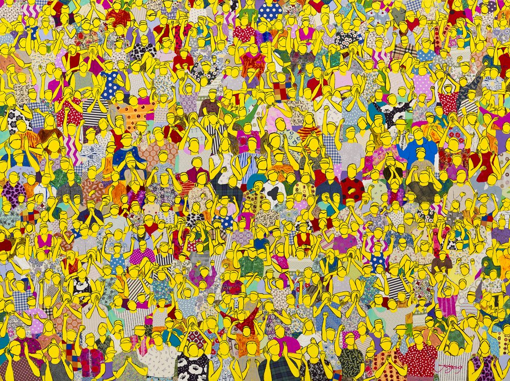 Vibrant Crowd Celebration by Jukyong Park