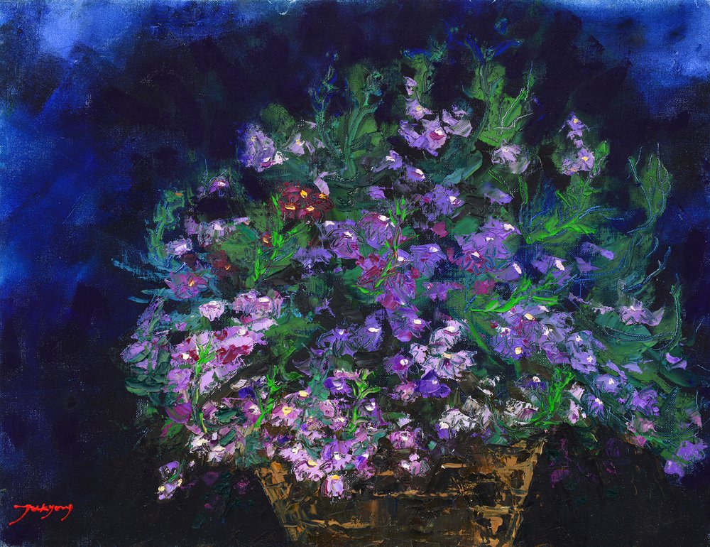 Vibrant Floral Basket by Jukyong Park
