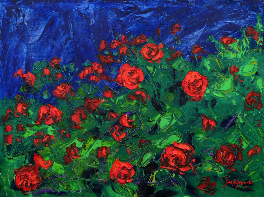 Vibrant Red Roses by Jukyong Park